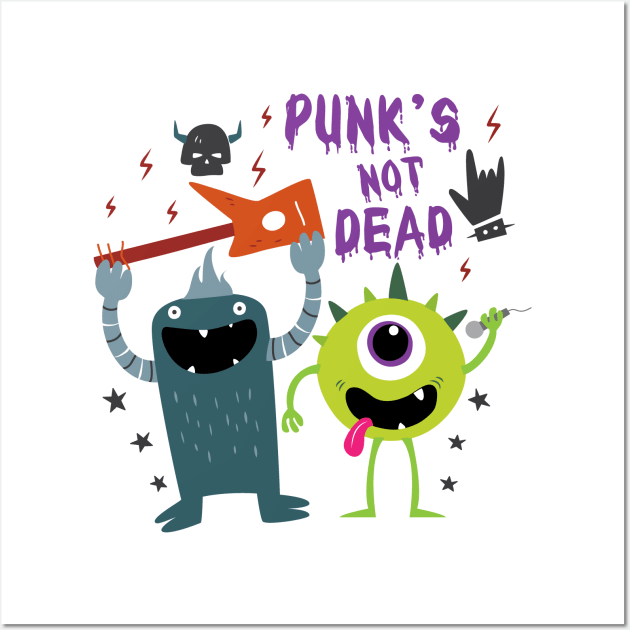 Punk Monsters Wall Art by Chonkypurr